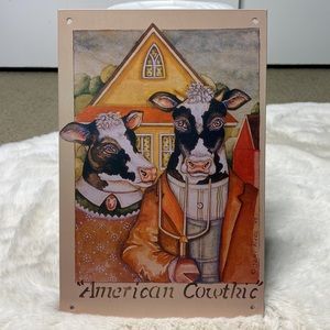 American Cowthic metal sign